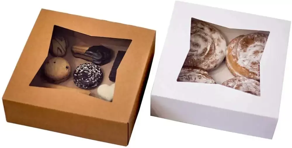 Food boxes showing cardboard packaging shape and presentation